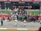Teams leave the grid